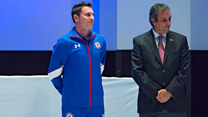 Cufré y Tomás Boy, en una conferencia con Cruz Azul