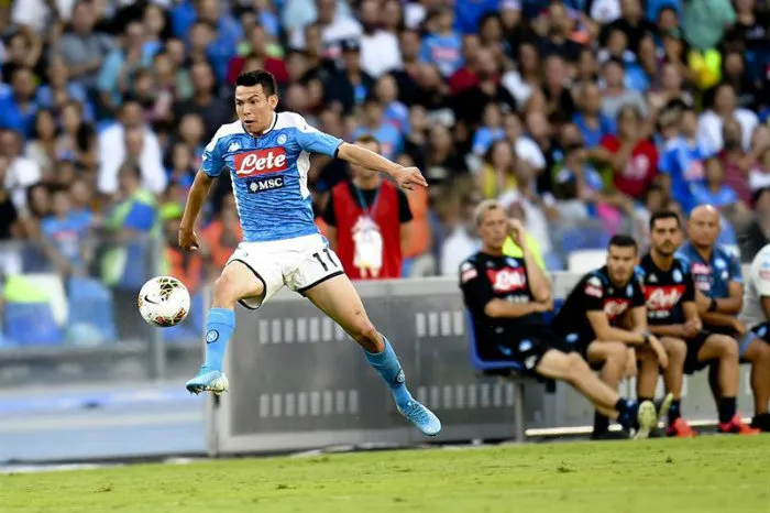 Lozano, durante el partido ante Sampdoria