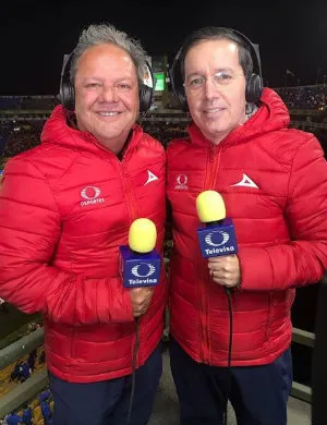 Mario Castillejos y Antonio Nelli durante una transmisión