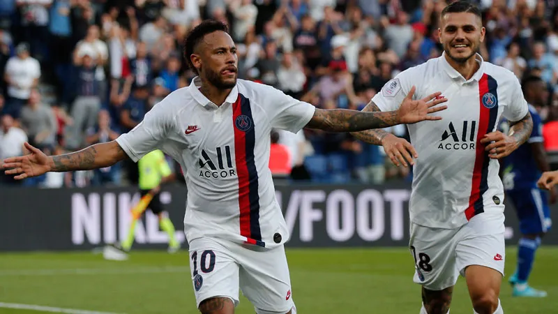 AP Neymar e Icardi, tras una anotación del brasileño