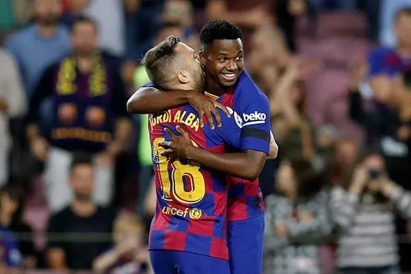 EFE Ansu Fati festeja un gol con el Barcelona