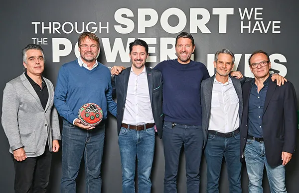 Ejecutivos de adidas, junto a De Luisa, Romano y Diego Suinaga