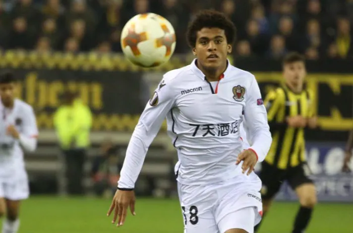 TWITTER @DIABYLAMINE9 Diaby-Fadiga, en un partido del Niza