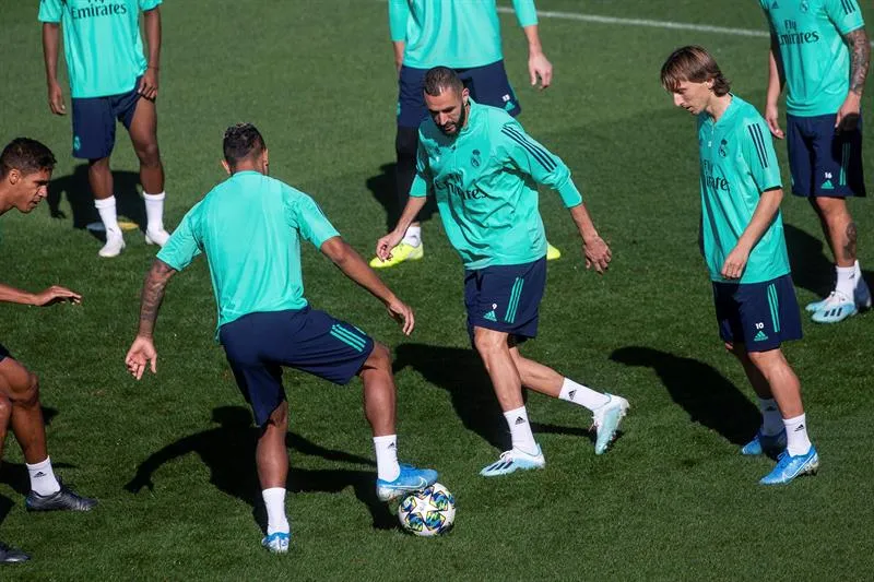 EFE El entrenamiento del Real Madrid previo a Champions