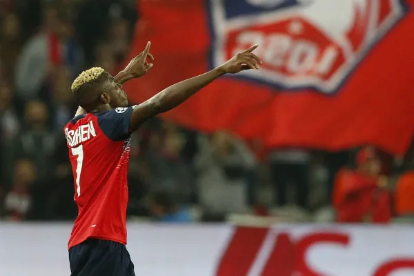 AP Víctor Osimhen celebrando su anotación