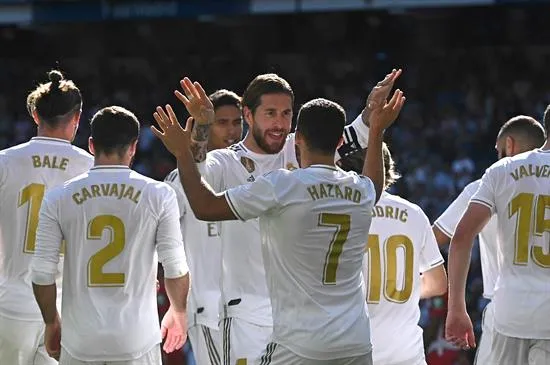 EFE Jugadores del Real Madrid celebran gol
