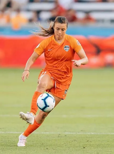 INSTAGRAM @SOFIAHUERTA Sofía Huerta durante un juego del Houston Dash