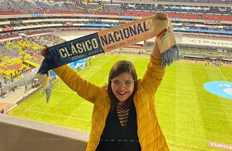 INSTAGRAM @MISHELLEHA Mishelle, en un partido del América