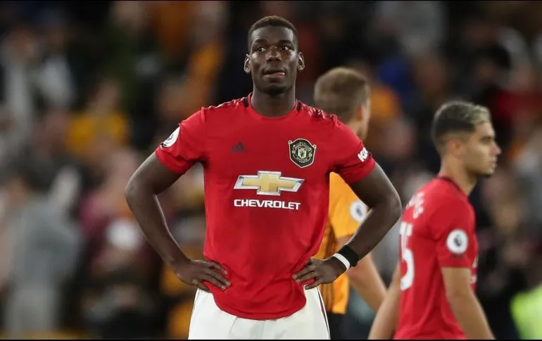 AP Paul Pogba lamentando una anoación en contra del Manchester United