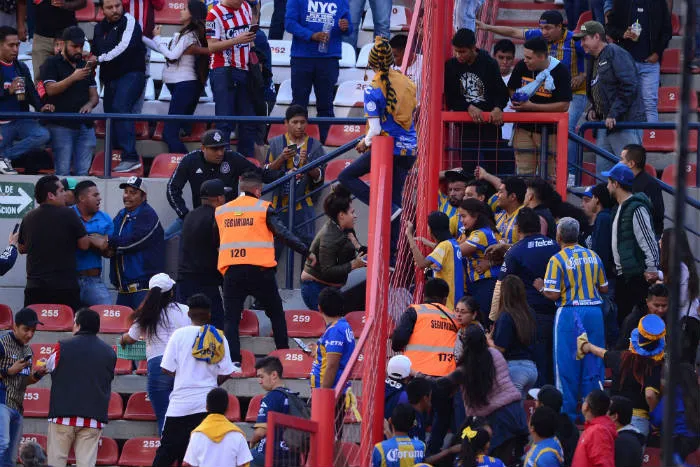 MEXSPORT Aficionados se golpean en las gradas