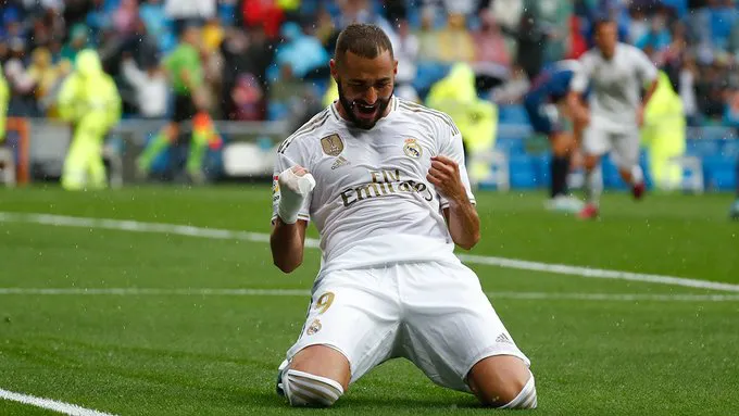 Karim Benzema durante un partido del Real Madrid