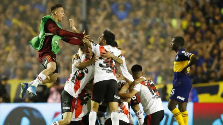 EFE Jugadores de River Plate celebran triunfo en Copa Libertadores