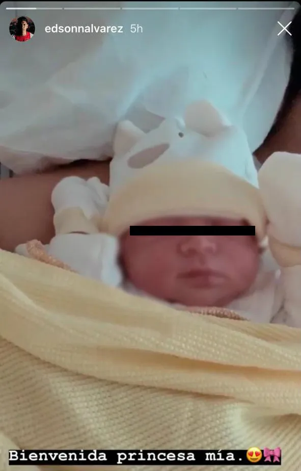 INSTAGRAM @EDSONNALVAREZ Edson Álvarez mostró a su pequeña hija