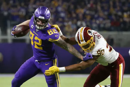 AP Kyle Rudolph durante el partido contra Washington