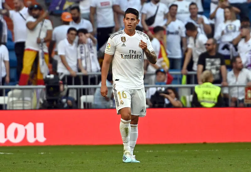 James Rodríguez, durante un juego del Real Madrid