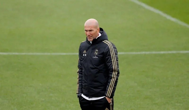 EFE Zinedine Zidane, en un entrenamiento del Real Madrid