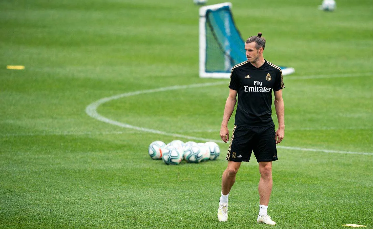 Bale en un entrenamiento con el Real Madrid