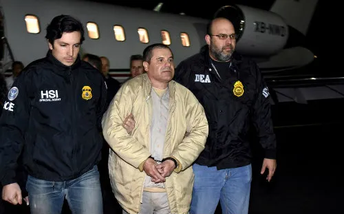 AP Chapo Guzmán cuando fue capturado por la DEA
