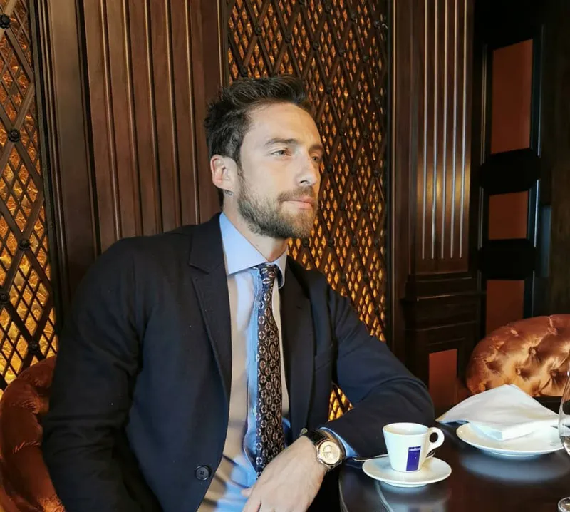 Claudio Marchisio tomando café