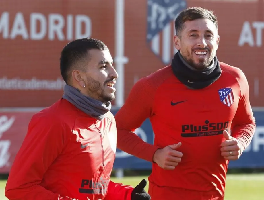 'HH' sonríe en una práctica con el Atleti