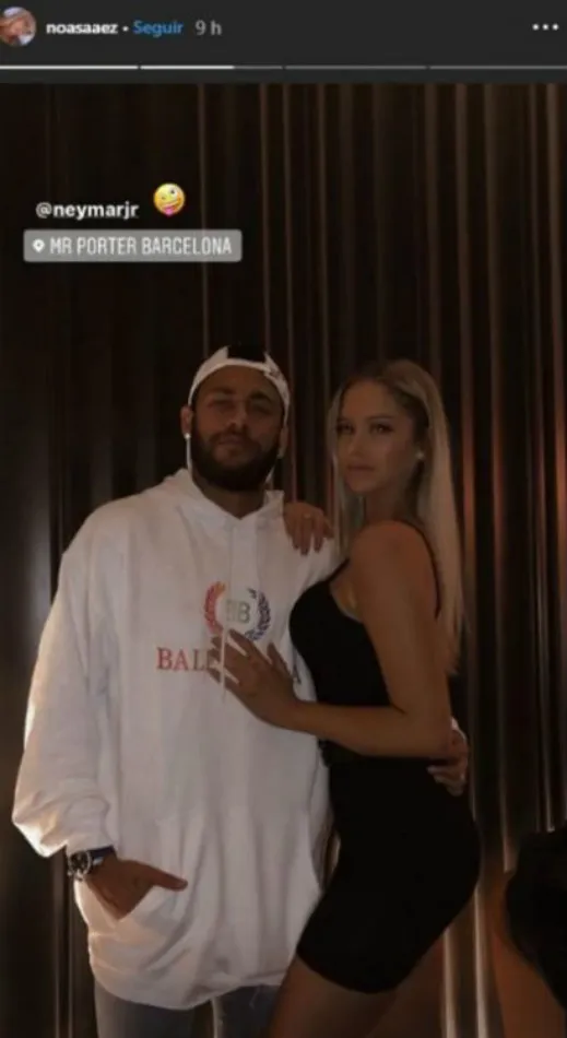 INSTAGRAM @NOASAAEZ Neymar posando con Nao Sáez