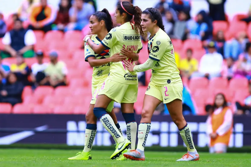 América Femenil en partido de la Liga BBVAMX Femenil