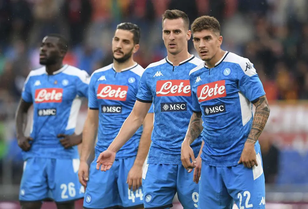 EFE Jugadores del Napoli tras un encuentro en la Serie A