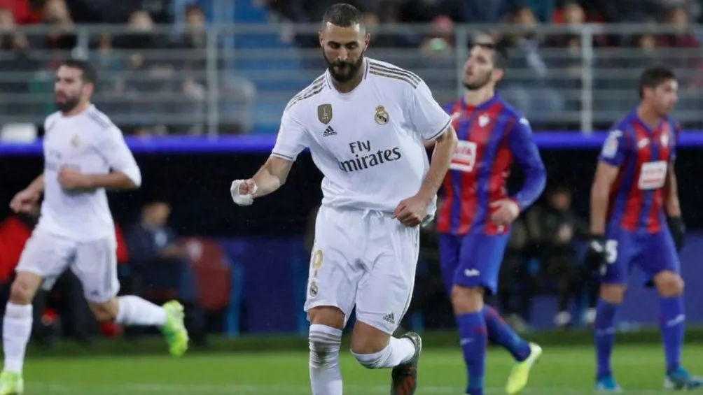 TWITTER@BENZEMA Karim celebrando un gol con el Real Madrid