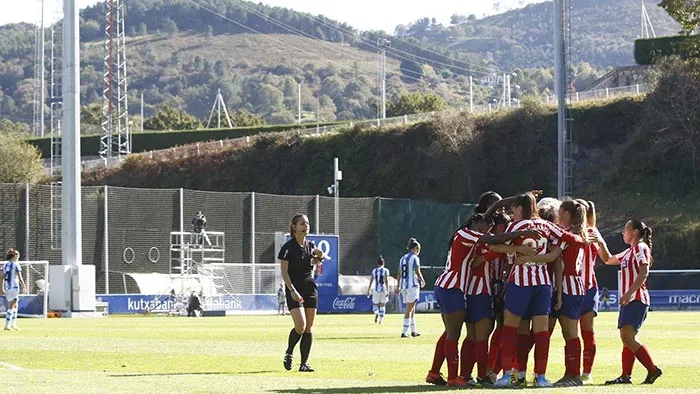 TWITTER @ATLETIFEMENINO Jugadoras del Atlético de Madrid, en festejo