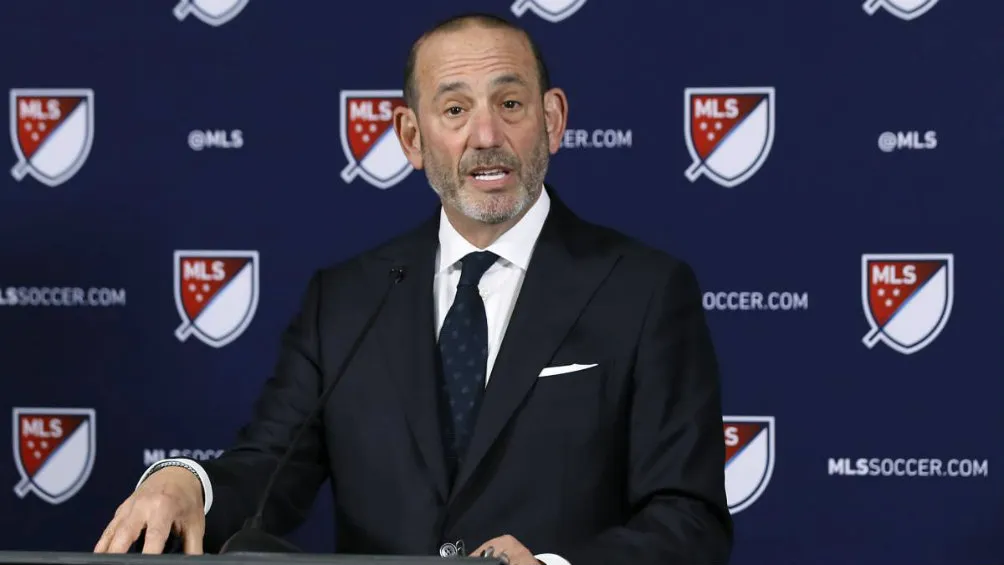 AP Don Garber, en conferencia de la MLS