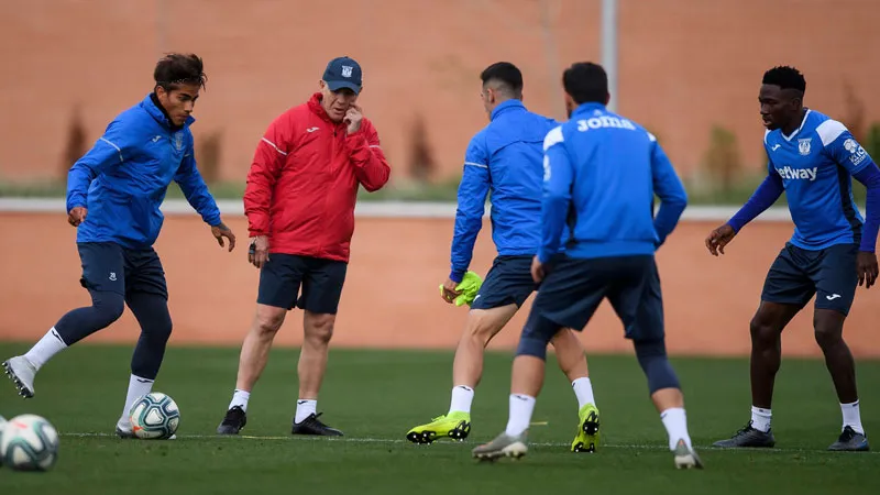 El Vasco durante una sesión del Leganés