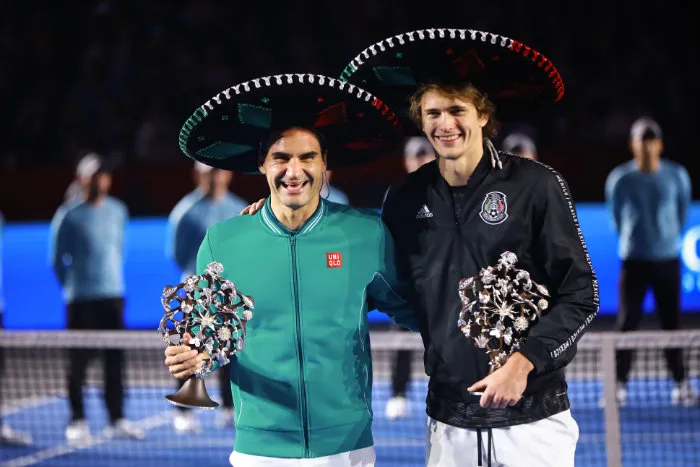 Federer y Zverev tras el partido