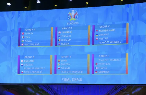 AP Sorteo final de la Fase de Grupos de la Eurocopa 2020