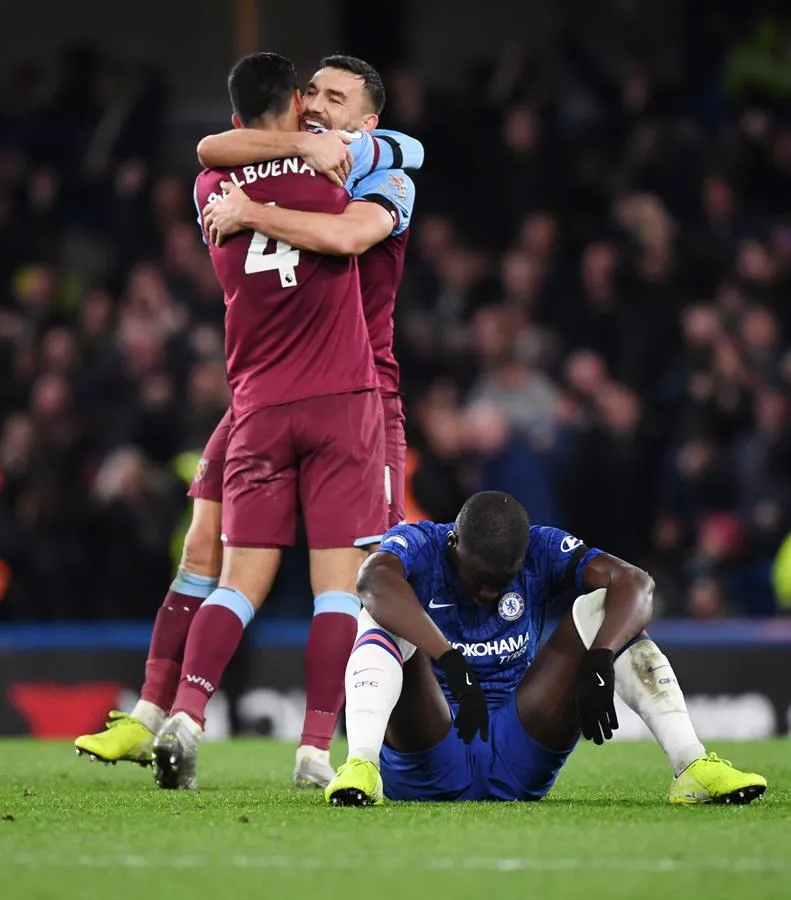 EFE Jugadores del West Ham festejan una anotación