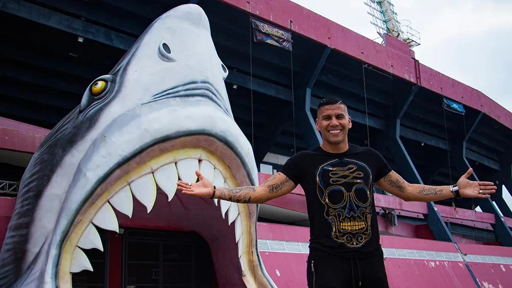 Carlos Salcido, en el Estadio Luis 'Pirata' Fuente