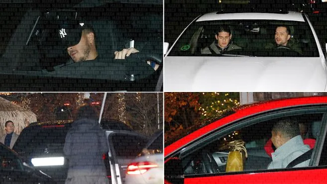 MARCA Jugadores de Real Madrid saliendo de la cena navideña