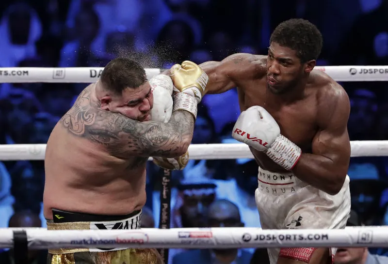 Andy Ruiz después en pelea con Anthony Joshua