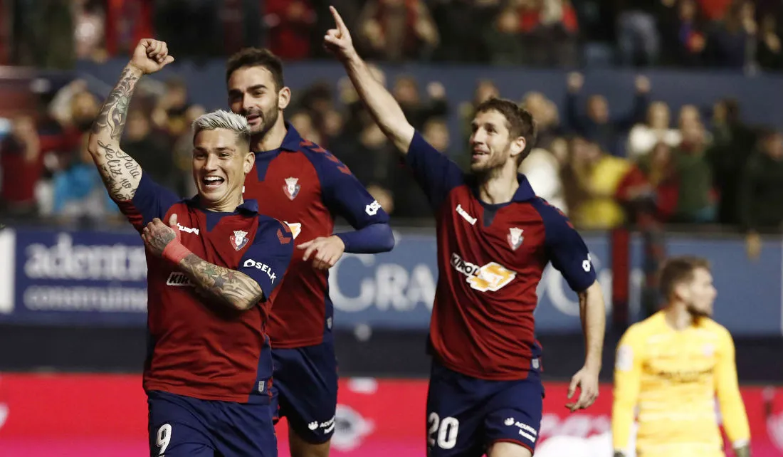 EFE Jugadores del Osasuna celebrando un gol