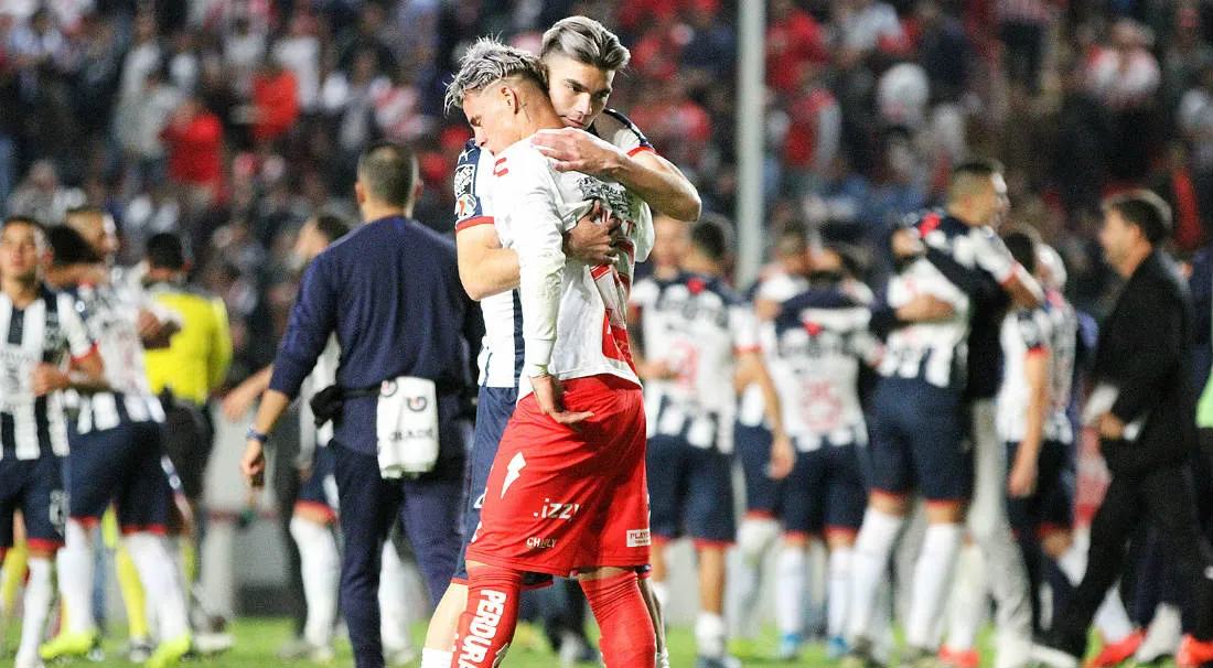 Cristian Calderón después del partido entre Necaxa y Monterrey