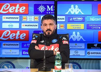SSC NAPOLI Gennaro Gattuso en su conferencia de presentación