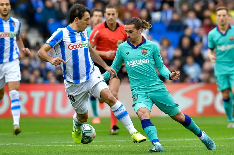 AP Griezmann, en el duelo ante la Real Sociedad