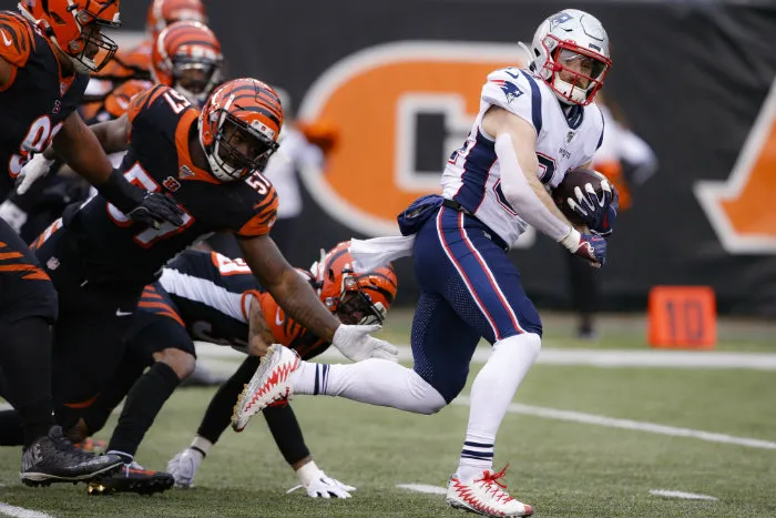 Rex Burkhead, durante el partido ante Bengals