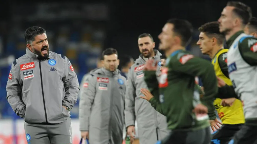 Gattuso motivando a sus pupilos