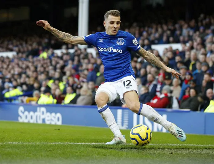 Lucas Digne, durante el partido