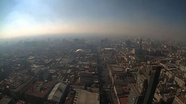 Webcams de México Mala calidad del aire en la Ciudad de México