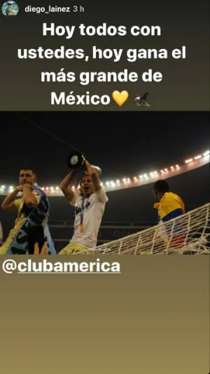 INSTAGRAM @DIEGO_LAINEZ La historia de Instagram de Diego Lainez