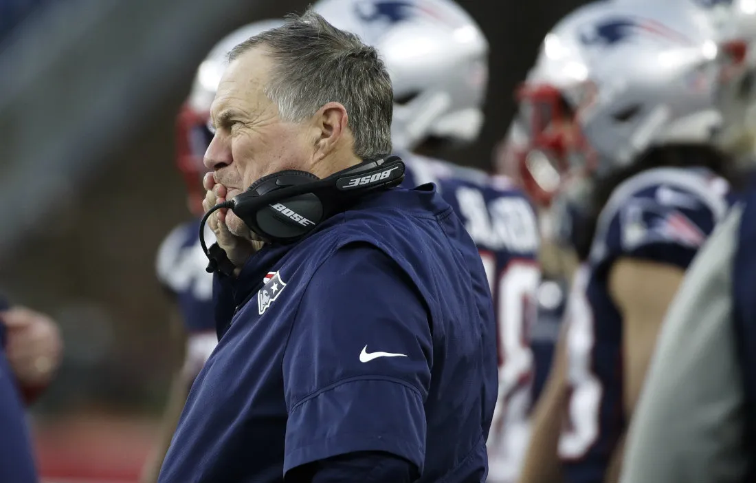 AP Bill Belichick durante un partido de los Patriots