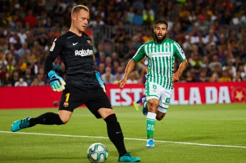 Marc-André ter Stegen durante un partido con el Barcelona
