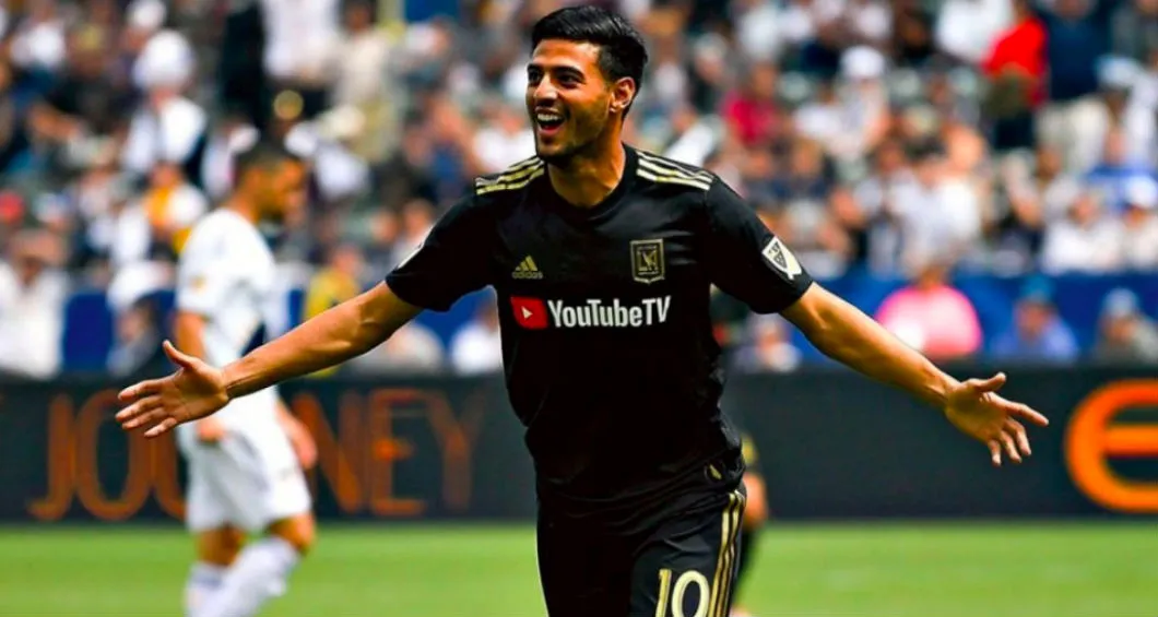 Carlos Vela celebrando un gol en la MLS