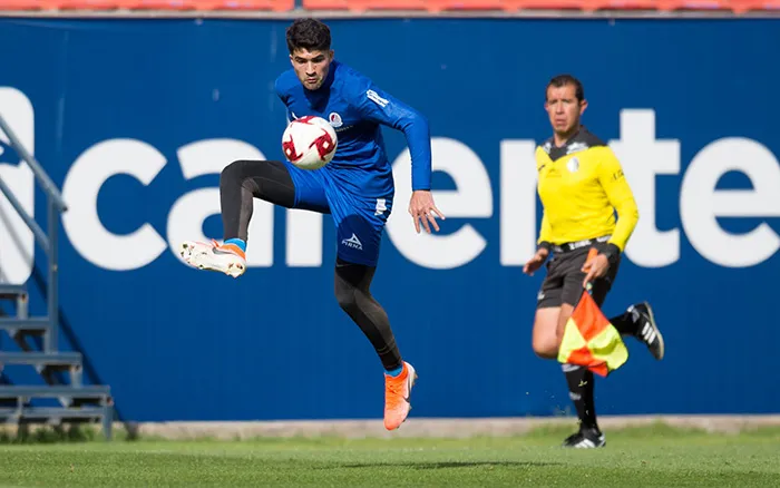 TWITTER @ATLETIDESANLUIS Acción del partido entre Atlético y Atlas